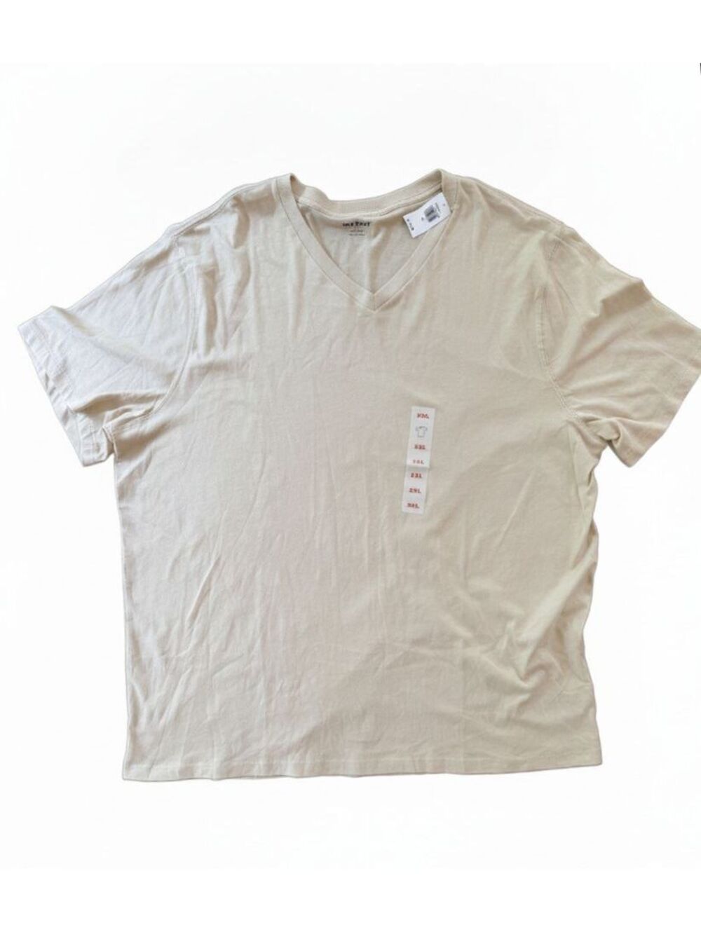 NWT Old Navy Men's XXL Beige V-Neck Casual Basic Minimalist T-Shirt